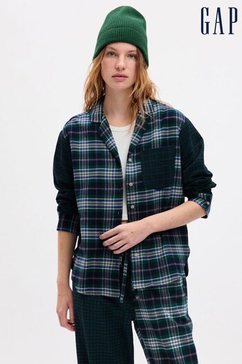 Gap Green Flannel Check Pyjama Shirt & Bottoms (Q68083) | £50