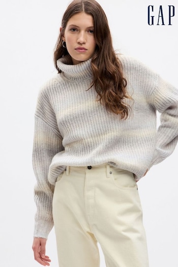 Gap Grey Shaker Stitch Turtle Neck Sweater (Q68133) | £60