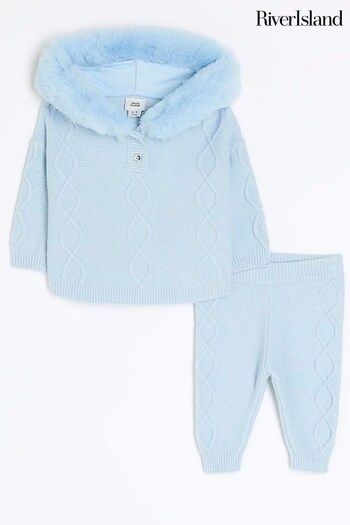 River Island Blue Baby Boys GIVENCHY Hoodie and Joggers (Q68155) | £29