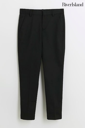 River Island Black Boys Tuxedo Trousers mit (Q68168) | £22