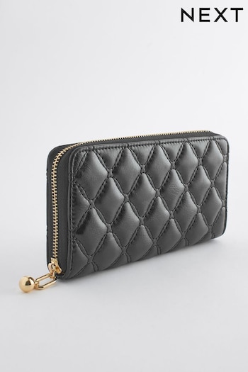 Black Quilted Orb Purse (Q68265) | £18