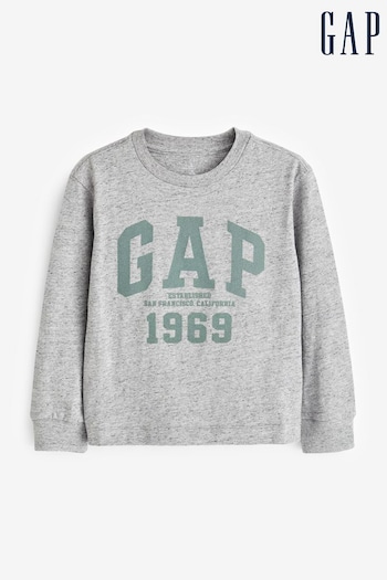 Gap Grey 1969 Logo Graphic Long Sleeve T-Shirt (Q68295) | £14