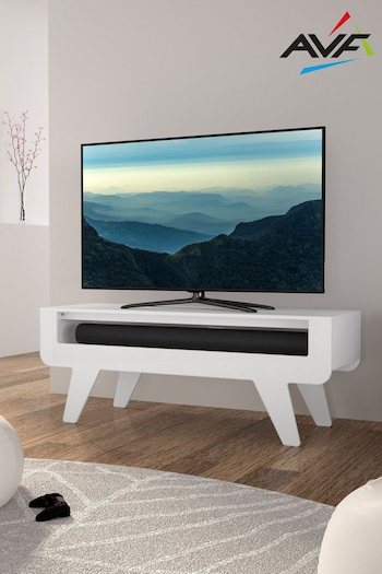 AVF White Horton 1.2m Tapered Leg TV Stand (Q68314) | £160