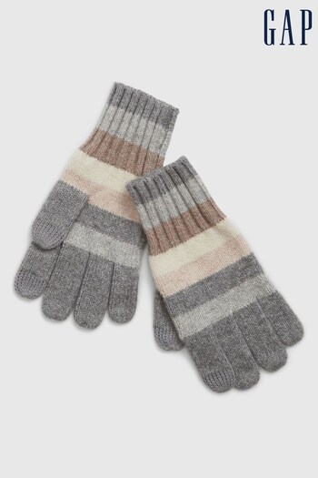 Gap Brown Stripe Knit Gloves (Q68323) | £12