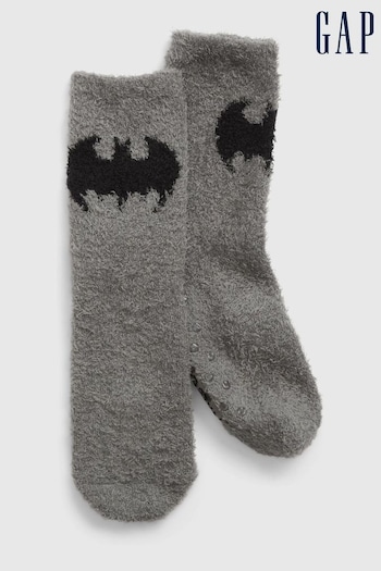 Gap Grey DC Batman Fluffy Socks (Q68343) | £6