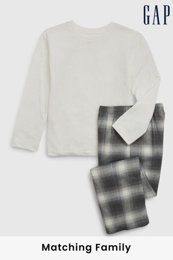 Gap Grey Check Long Sleeve Kids Pyjamas (Q68360) | £35