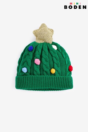Boden Green Christmas Tree Festive Hat (Q68371) | £17 - £19
