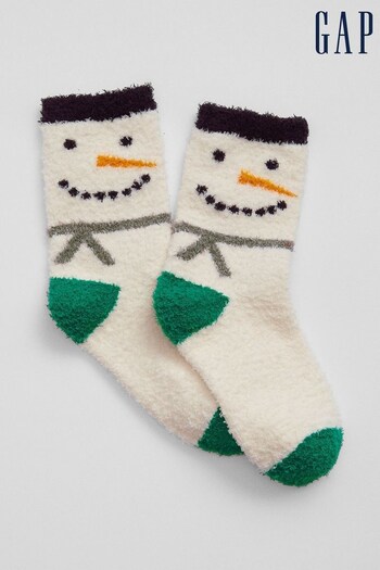 Gap White Christmas Fluffy Socks (Q68373) | £4
