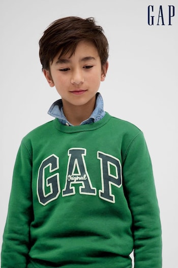 Gap Green Crew Neck Logo Sweatshirt (4-13yrs) (Q68374) | £18