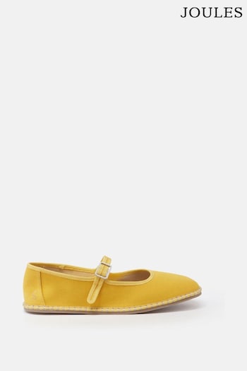 Joules Maddison Yellow Canvas Mary Jane Shoes (Q68506) | £39.95