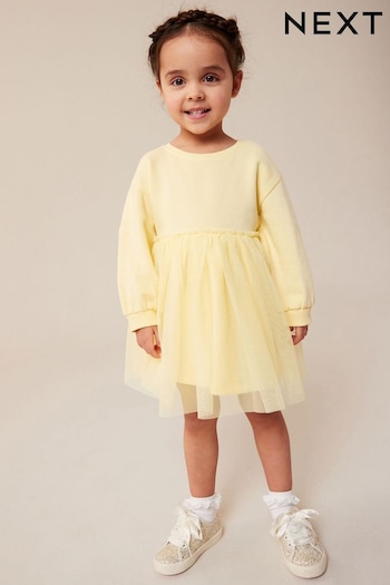 Yellow Sweat Party Dress (3mths-7yrs) (Q68534) | £14 - £16