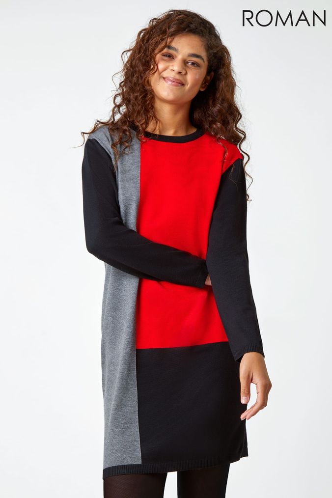 Ladies red shop jumper dress