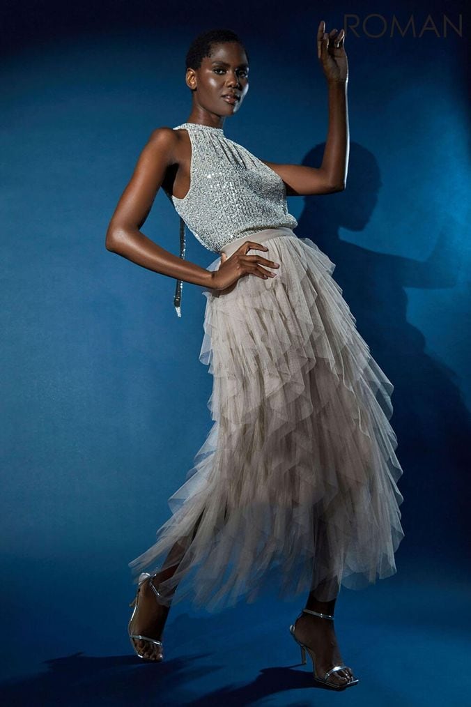 Roman feather dress sale