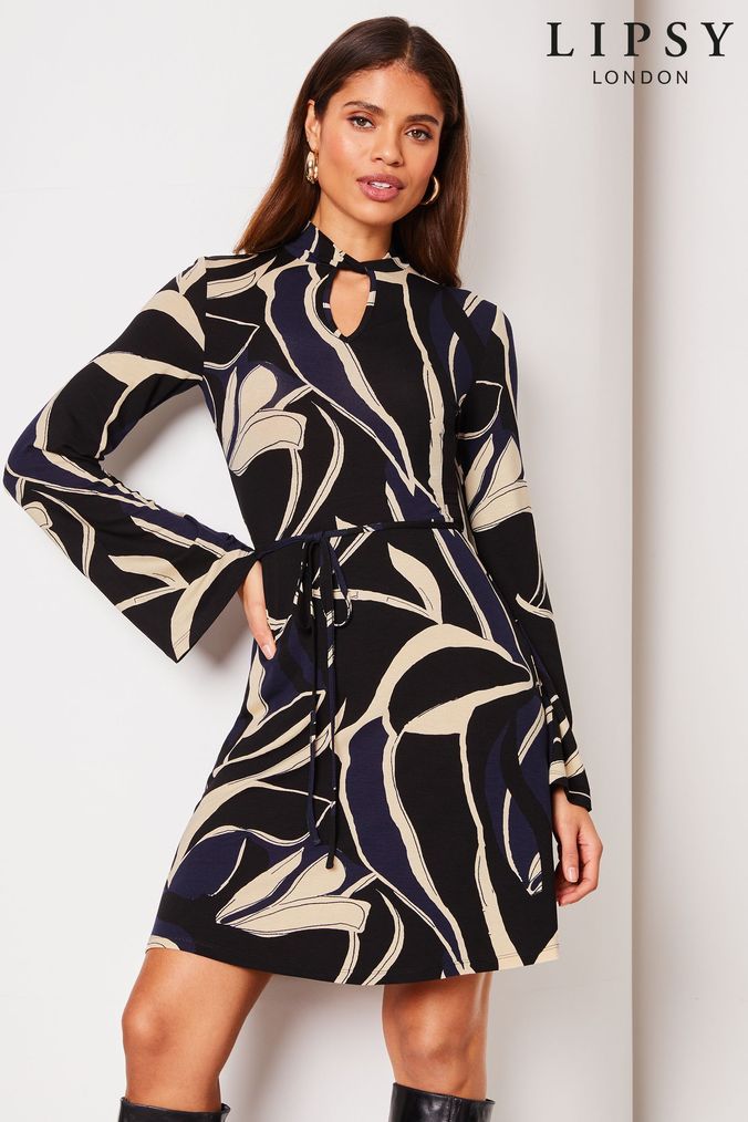 Lipsy kimono sleeve snake print dress top