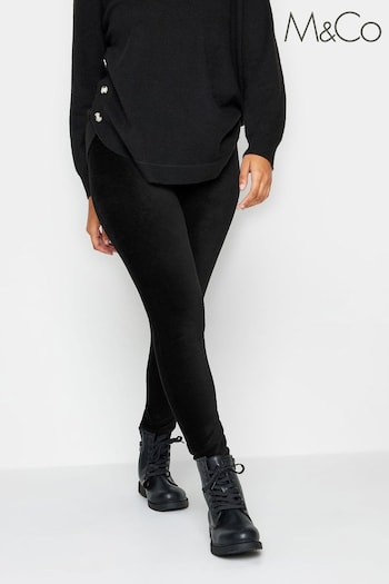 M&Co Black Petite Cord Leggings Velveteen (Q68878) | £29