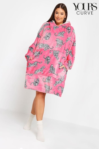 Yours Curve Pink Conversational Animal Snuggle Blanket Hoodie (Q68949) | £34
