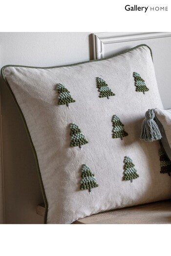 Gallery Home Green 9 Christmas Tree Cushion Cover 45x45cm (Q68982) | £20