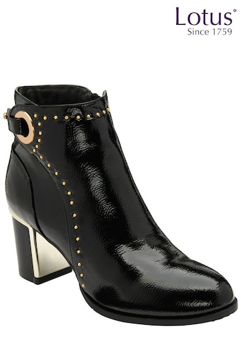 Lotus Black Ankle Boots (Q68992) | £65