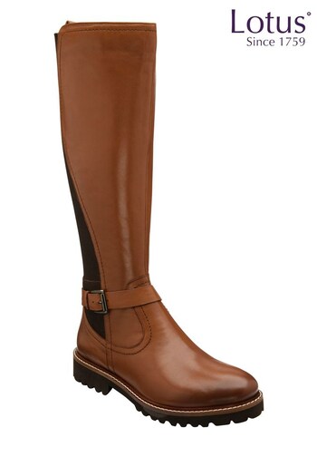 Lotus Brown Leg Boots (Q68996) | £99