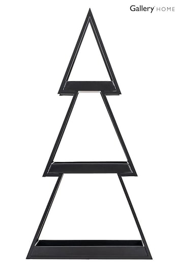 Gallery Home Black Black Christmas Tree Tray Stack 400x145x800mm (Q68997) | £70
