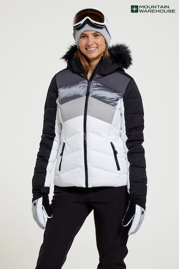 Mountain Warehouse White Cascade Womens Padded Ski Jacket (Q69091) | £144