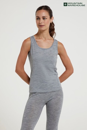 Mountain Warehouse Grey JACKETs Merino Thermal Vest Top (Q69111) | £32