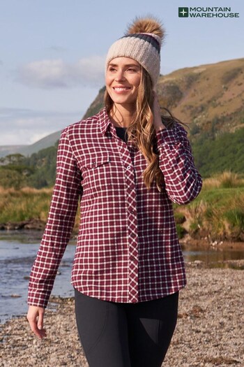 Mountain Warehouse Pink Willow Brushed Flannel Womens Shirt (Q69113) | £29