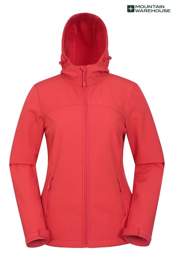 Mountain Warehouse Red Womens Exodus Water Resistant Softshell Jacket (Q69122) | £56