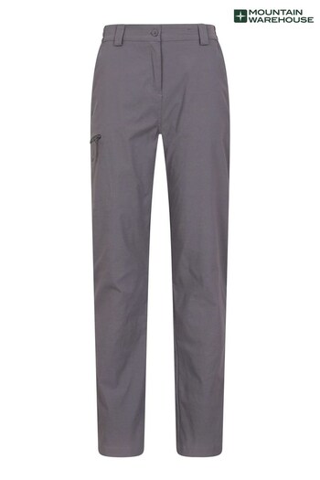 Mountain Warehouse Grey Womens Lightweight Stretch Walking Short Length Trousers (Q69126) | £40