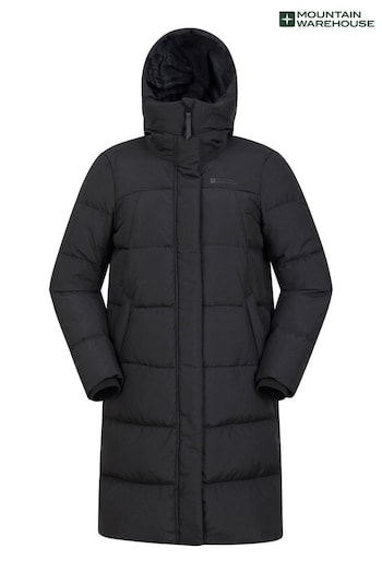 Mountain Warehouse Black Extreme Andes Womens Long Down Coats (Q69127) | £192