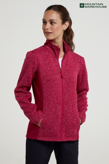 Mountain Warehouse Pink Idris Womens Panelled Fleece Jacket (Q69144) | £48