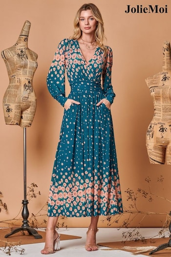 Jolie Moi Symmetrical Print Mesh Maxi Dress (Q69284) | £95