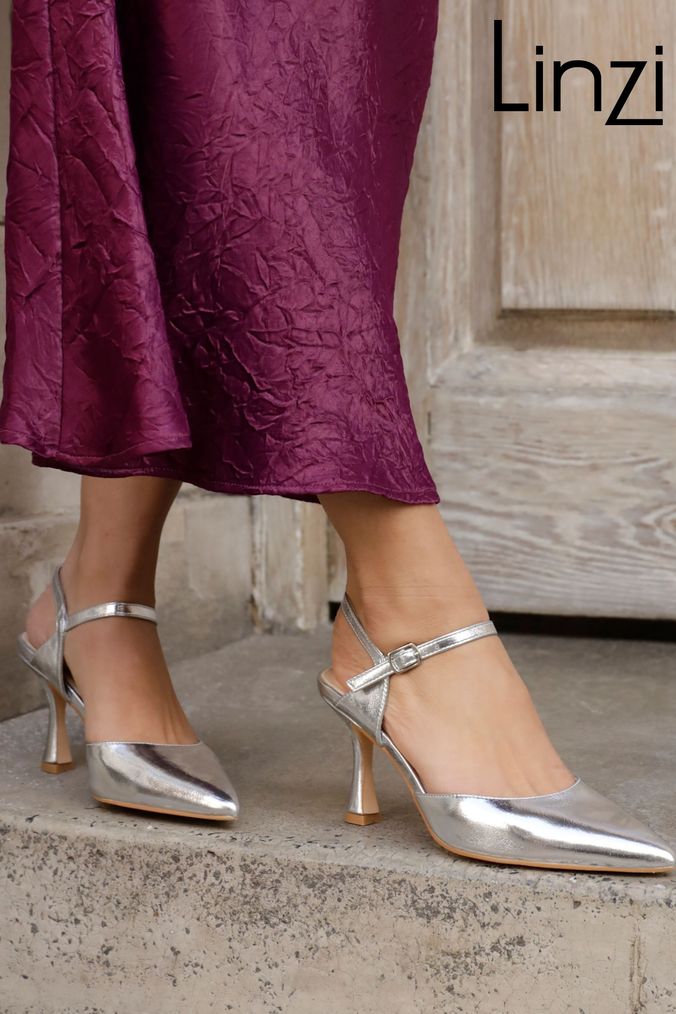 Silver shoes hot sale heels uk
