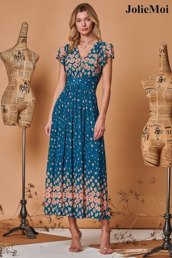 Jolie Moi Carlii Symmetrical Print Mesh Maxi Dress (Q69311) | £95