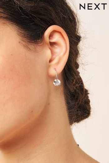 Sterling Silver Cubic Zirconia Drop Earrings (Q69328) | £18