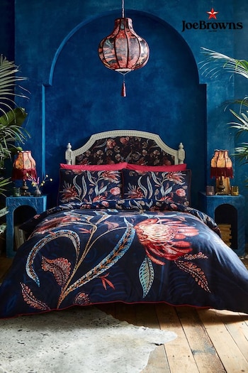 Joe Browns Blue Flamboyant Florals Reversible Bed Set (Q69413) | £60 - £90
