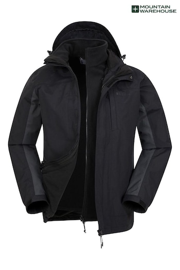 Mountain Warehouse Grey Mens Thunderstorm Waterproof 3-In-1 Jacket (Q69428) | £112