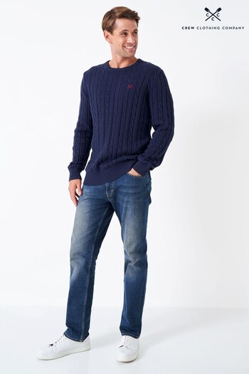 Crew Clothing Company Blue Cotton Classic Jumper (Q69429) | £65