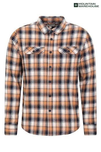 Mountain Warehouse Yellow Trace Mens Flannel Long Sleeve Shirt (Q69450) | £24