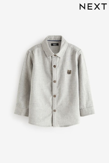 Grey Soft Flannel Shirt (3mths-7yrs) (Q69460) | £12 - £14