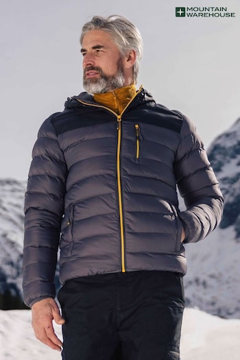 Mountain Warehouse Grey Mens Link Water Resistant Padded Jacket (Q69477) | £80