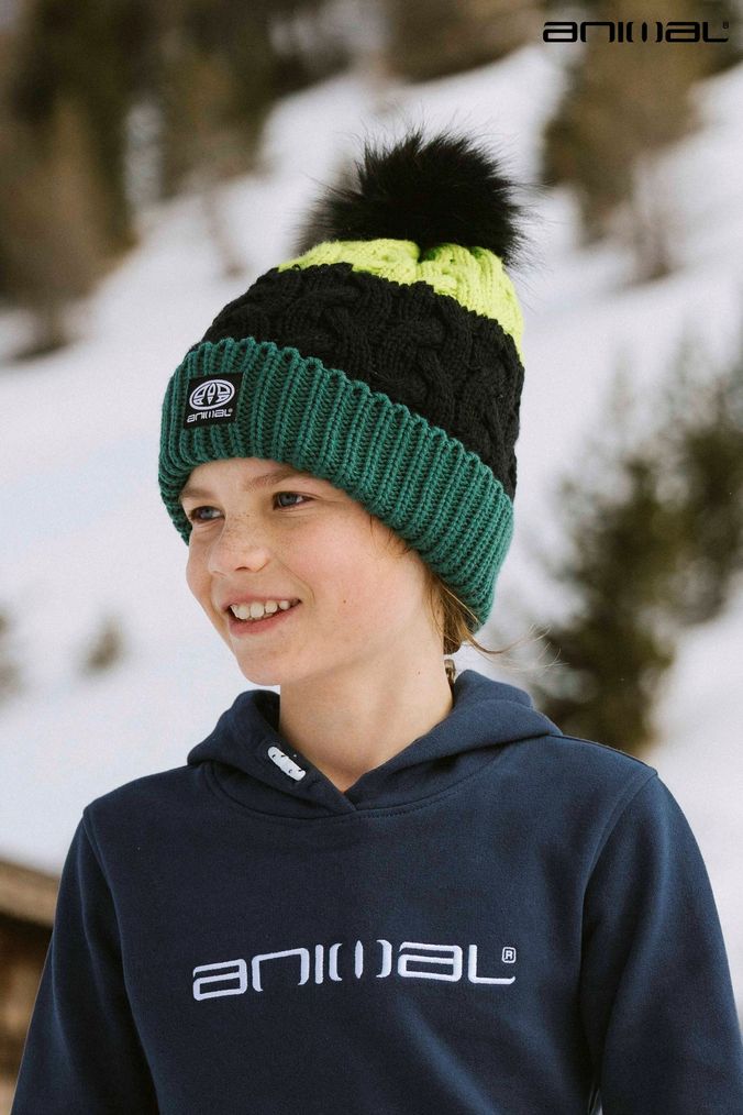 Buy Boys Hats Green Bobble Hatsglovesscarves Online Next UK