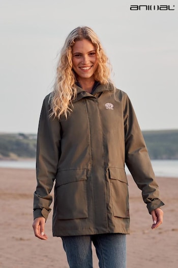 Animal Green Margate Womens Recycled Waterproof Jacket (Q69495) | £140