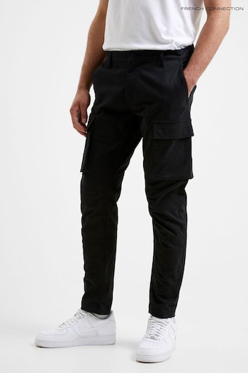 French Connection Twill Cargo Black Trousers (Q69660) | £70