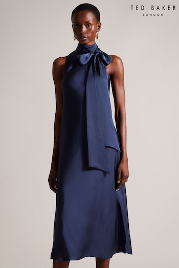 Ted Baker Blue Llauraa Sleeveless Midi Slip Dress (Q69662) | £225