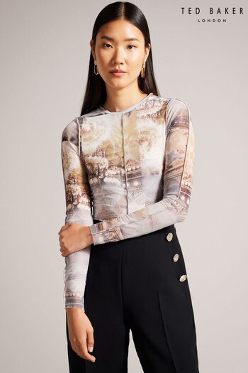 Ted Baker Cream Yazzme Mesh Top (Q69670) | £55
