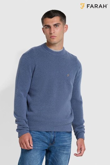 Farah Blue Spero Crew Neck Sweater (Q69680) | £90