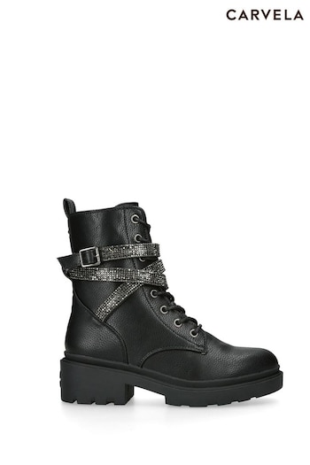 Carvela Boulder Embellished Black high-top Boots (Q69690) | £159