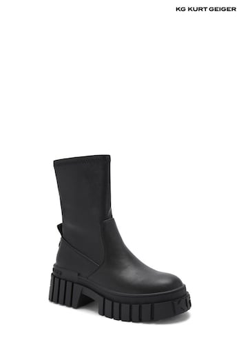 KG Kurt Geiger Tegan Sock Black Learning Boots (Q69697) | £129