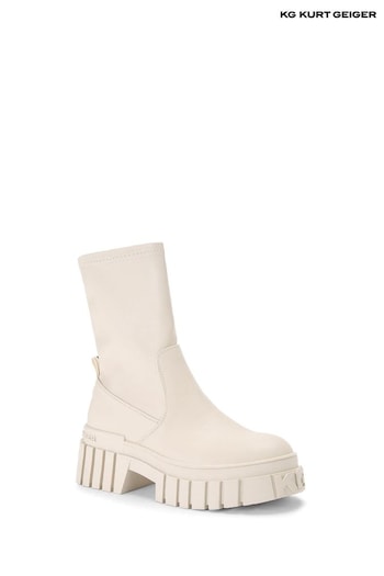 KG Kurt Geiger Tegan Sock White Boots (Q69698) | £129
